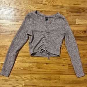 Purple Cropped Sweater